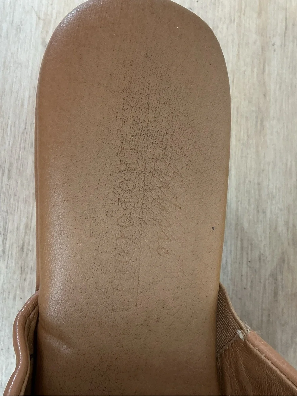 Anthropologie Tan Platform Slide Mules Size 10